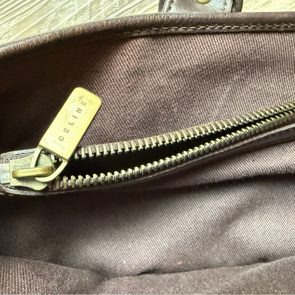 Celine Brown Monogram Satchel - Picture 6 of 10